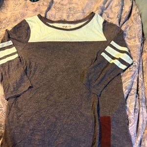 Arizona Jean Company Navy and White Long Sleeve Tee